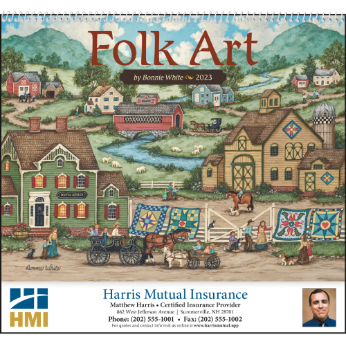 Promotional Folk Art Wall Calendar