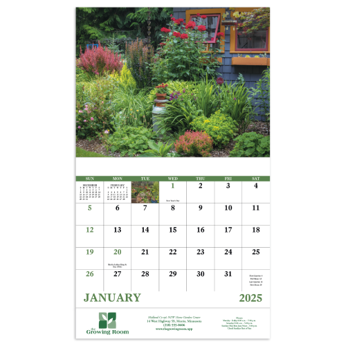 Garden Walk Wall Calendar-(2024)