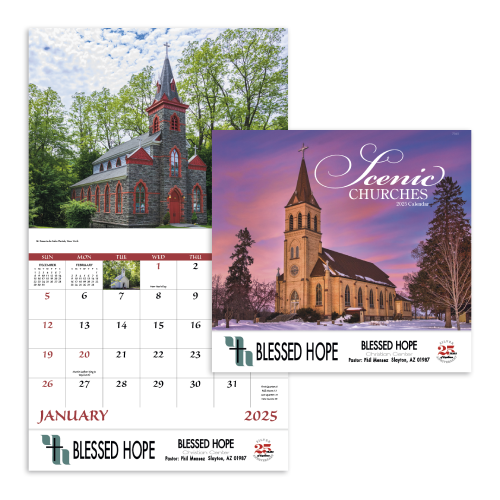 View Image 4 of Scenic Churches Wall Calendar