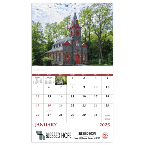View Image 3 of Scenic Churches Wall Calendar