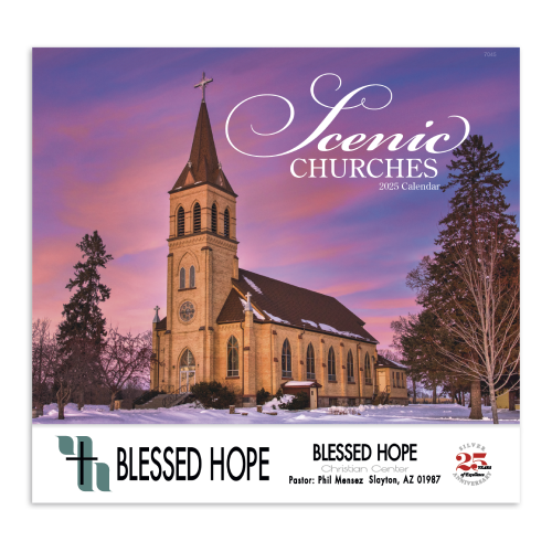 Promotional Scenic Churches Wall Calendar