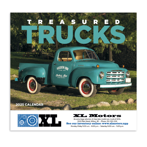 Promotional Treasured Trucks Wall Custom Calendar