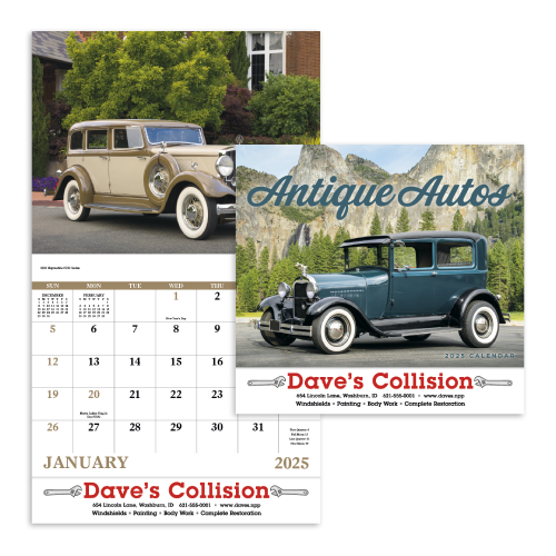 View Image 3 of Antique Autos Wall Calendar-(2024)