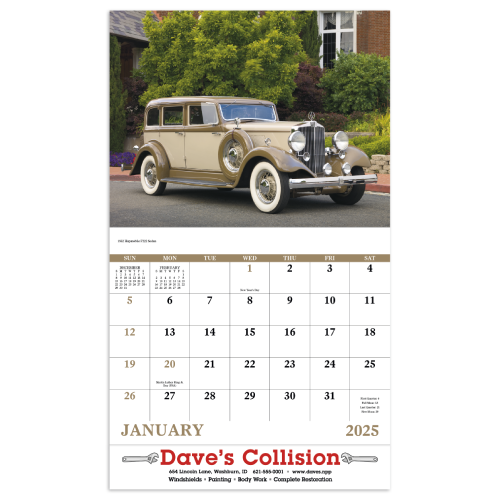 View Image 4 of Antique Autos Wall Calendar