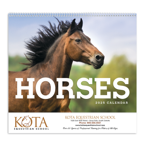 Promotional Horses Wall Calendar