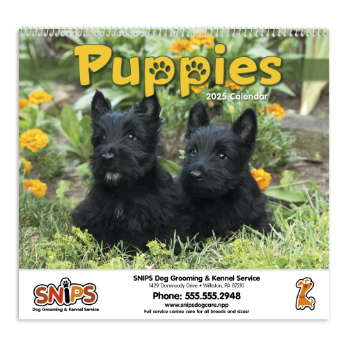 Promotional Puppies Wall Calendar