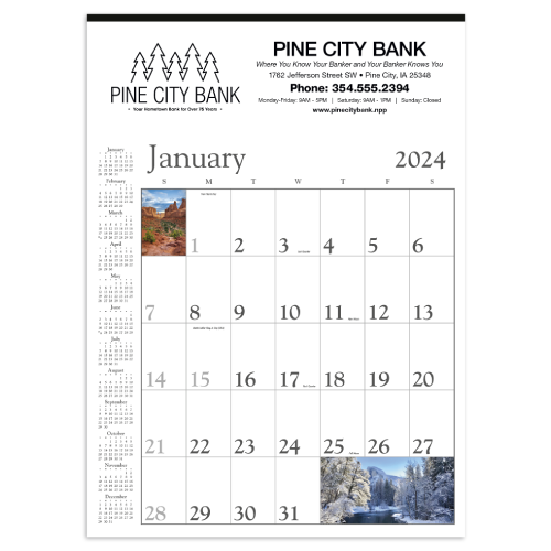 Promotional Scenic Contractor Memo Calendar