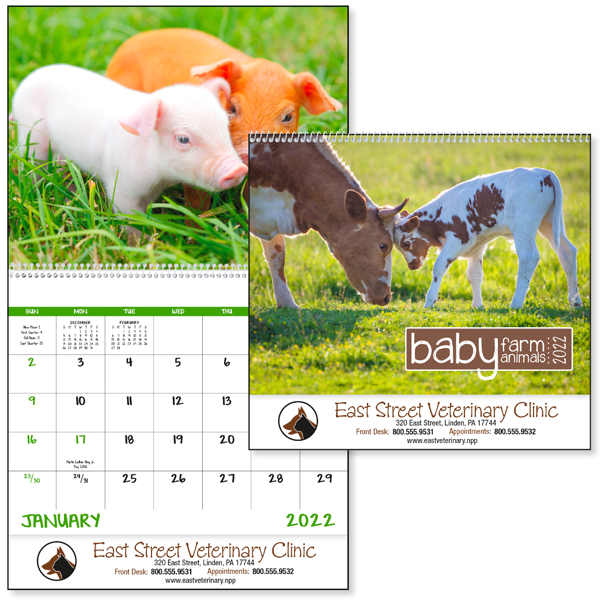 Baby Farm Animals Calendar Custom Favorite Calendars 1.28 Ea