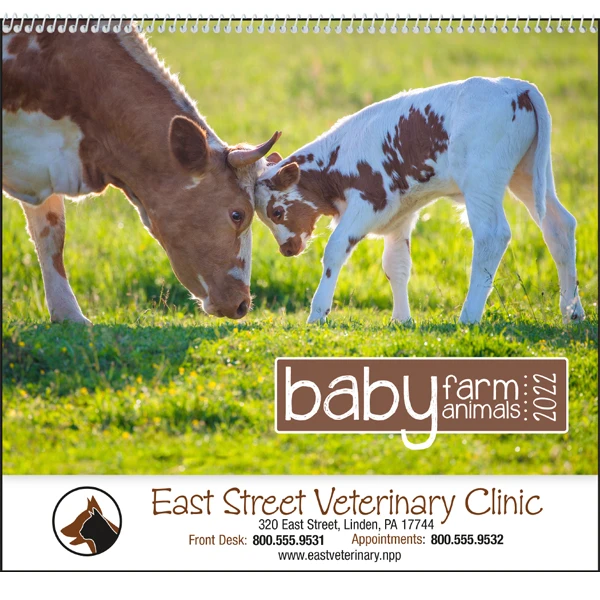 Promotional Baby Farm Animals Calendar