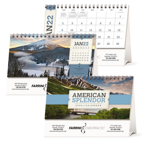 Promotional American Scenic Desk Calendar