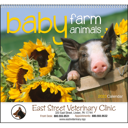 Promotional Baby Farm Animals Calendar
