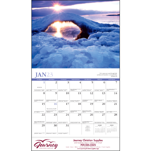 Custom Inspirational Wall Calendar(2024) Garrett Specialties