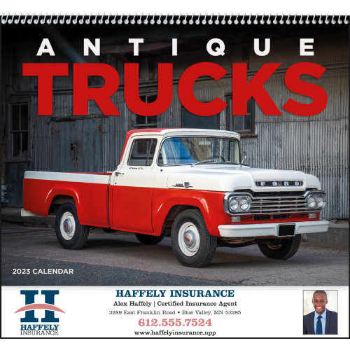 Promotional Antique Trucks Wall Calendar