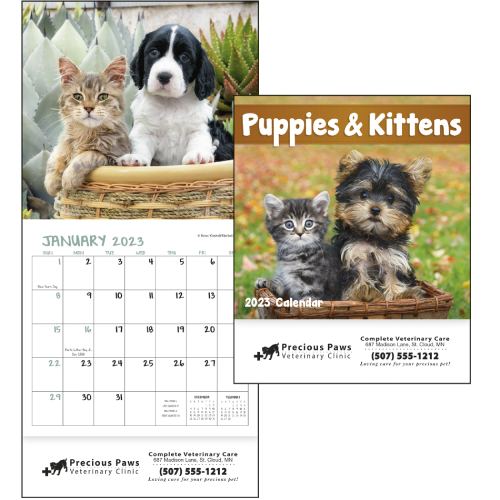 Puppies & Kittens - Mini Calendar 