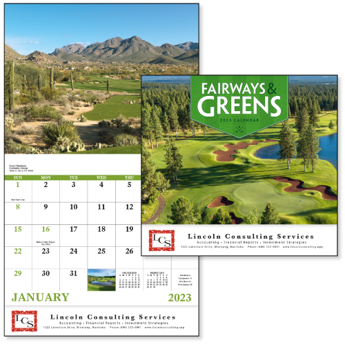 Fairways & Greens Wall Calendar