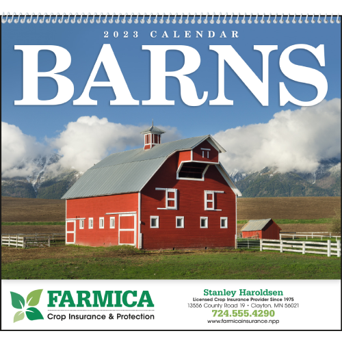 Promotional Scenic Barns Calendar