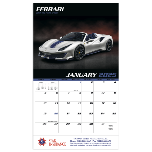 View Image 5 of Fast Trax Calendar-(2024)