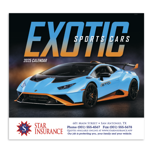 Promotional Exotic Sports Cars Calendar