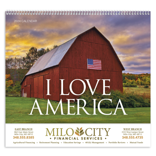 Promotional I Love America Calendar