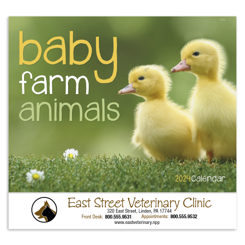 Promotional Baby Farm Animals Calendar