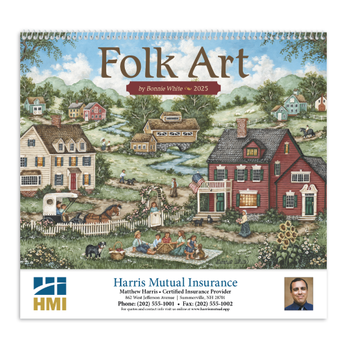 Promotional Folk Art Wall Calendar
