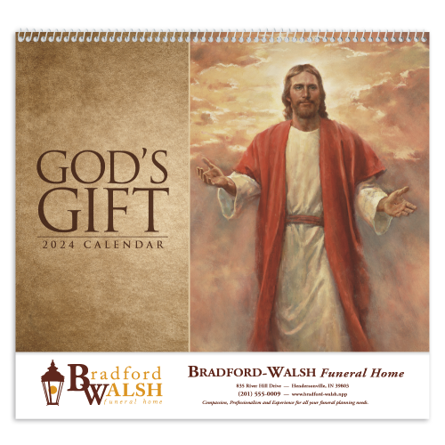Promotional God's Gift Calendar w Funeral Pre-Planning Sheet