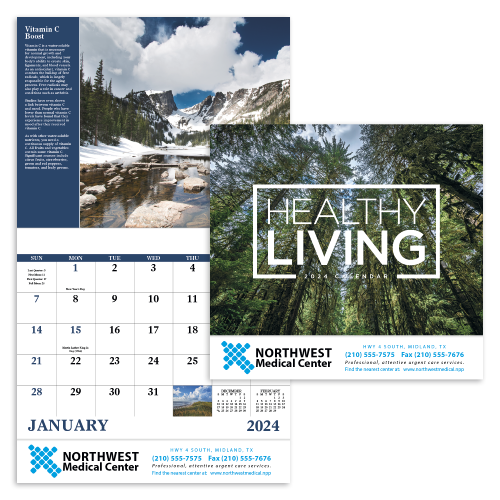 Healthy Living Wall Calendar-(2024)