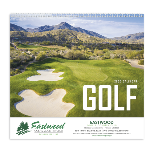 Promotional Golf Wall Calendar