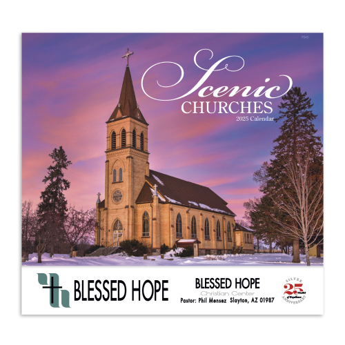 Promotional Scenic Churches Wall Calendar