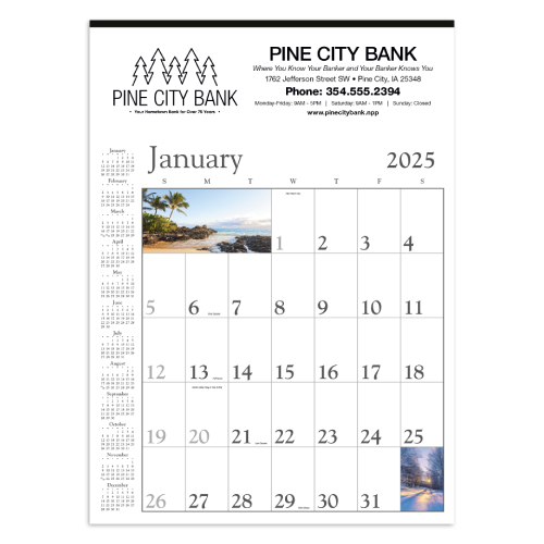 Promotional Scenic Contractor Memo Calendar