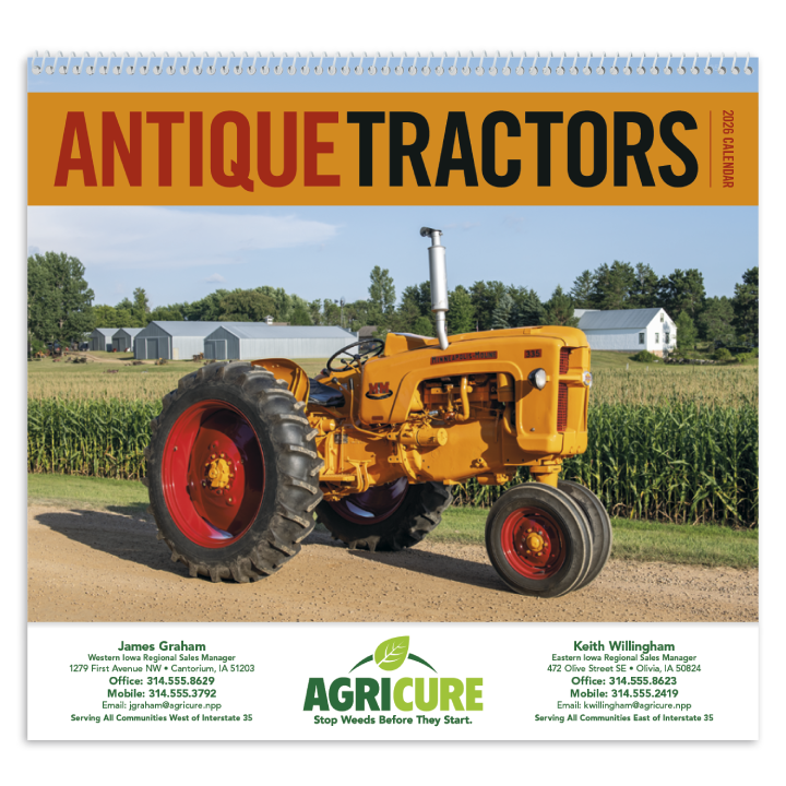 Promotional Antique Tractors Wall Calendar