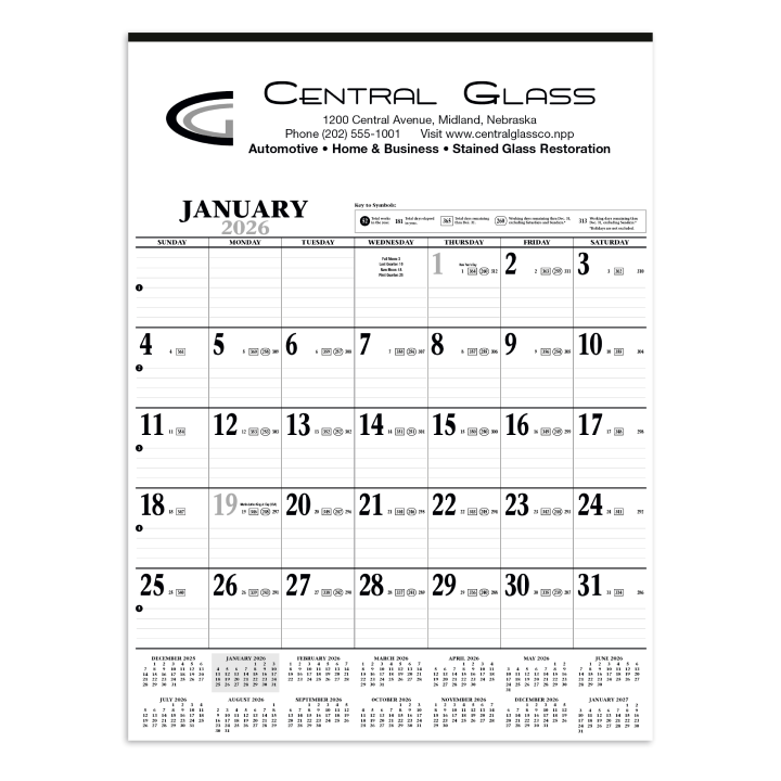 Promotional Large Contractor Calendar