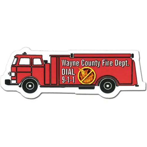 Promotional Full Color Digital Fire Truck Magnet
