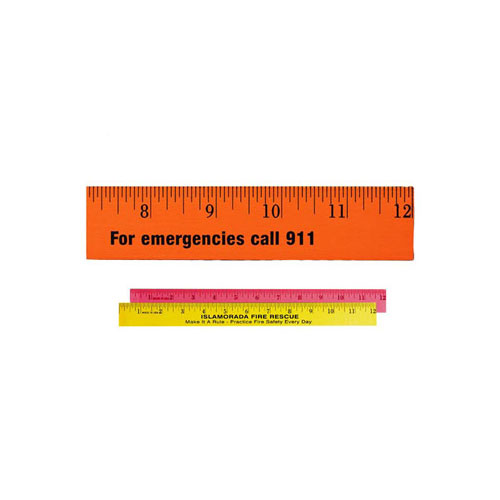 Promotional Fluorescent Wood Ruler - 12