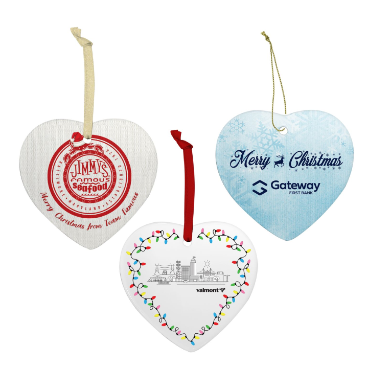 Heart Ceramic Ornament Promotional Heart Ceramic Ornament