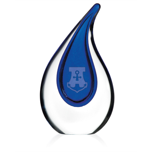 Promotional Art Glass  Droplet Award