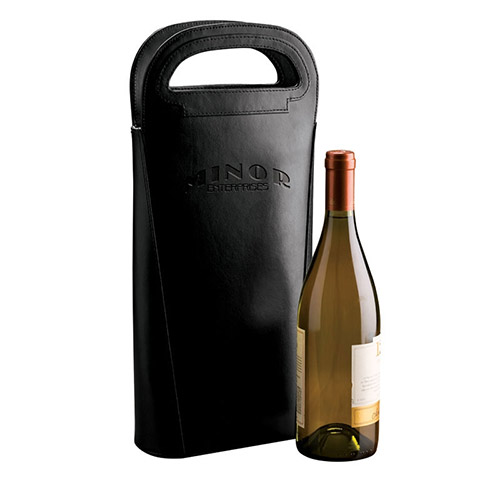 Promotional Gioia II Leather Double Wine Carrier