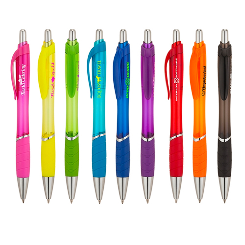 Wave® Clear Ballpoint Pen Click Pens 0.51 Ea