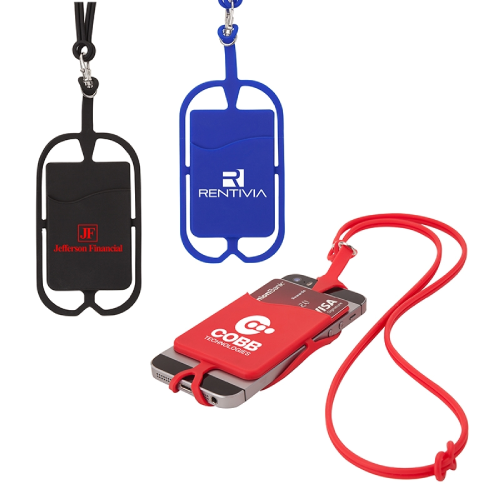 Promotional Mercado Silicone Phone Lanyard