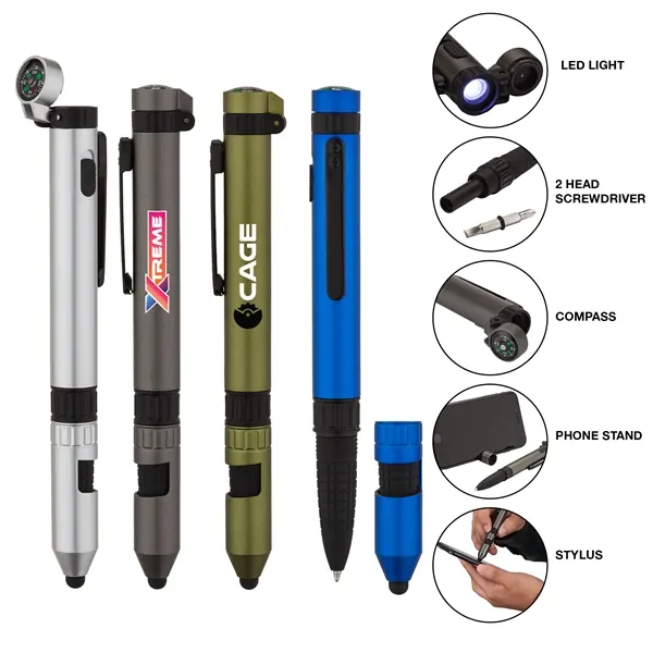 Promotional Rainier Utility Pen w/Stylus