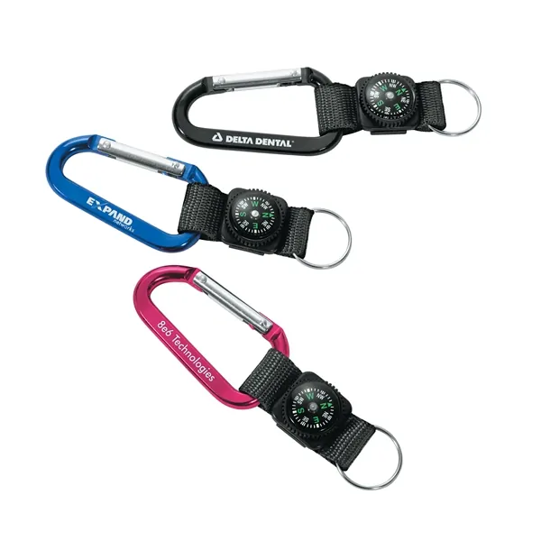 Promotional Busbee Carabiner with Compass