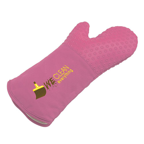 Promotional Pink Silicone Oven Mitt