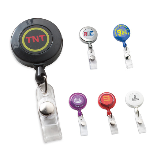 Promotional Deluxe Round Retractable Badge Holder