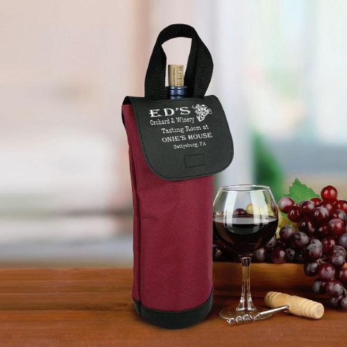 View Image 3 of The Vineyard Single Bottle Wine Tote