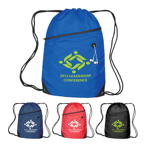 Promotional Luna Polyester Drawstring Backpack