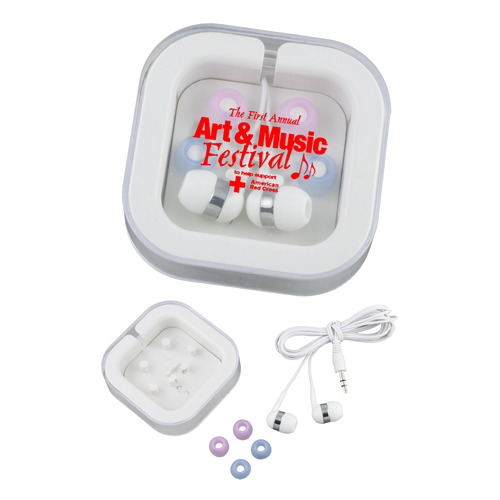 Promotional Cricket Ear Buds with Case
