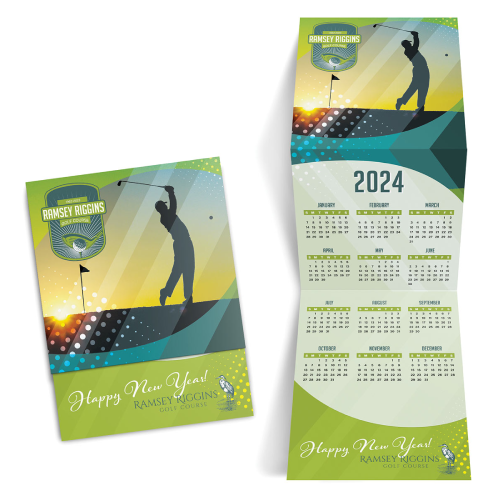 Promotional Golf Trifold Calendar