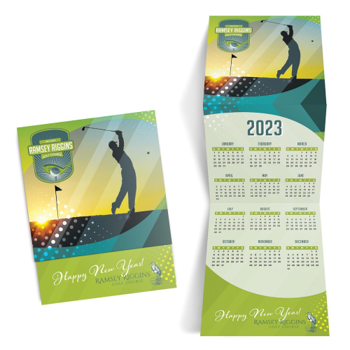 Promotional Golf Trifold Calendar
