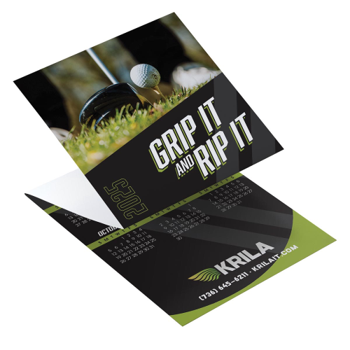 Promotional Golf Trifold Calendar