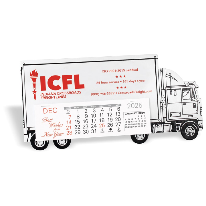 Promotional Tractor Trailer Desk Calendar
